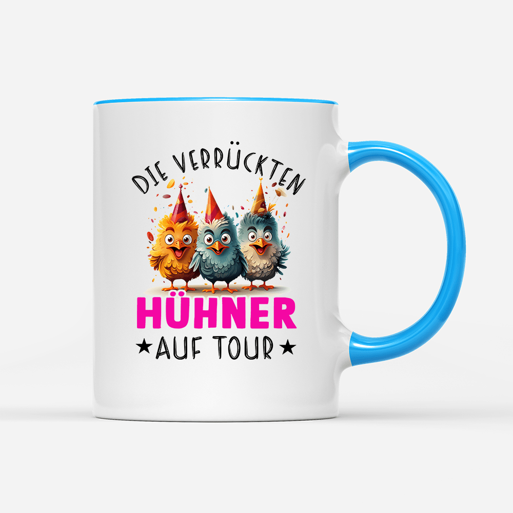 Tasse Verrückte Hühner - Schwarzer - Kaffee