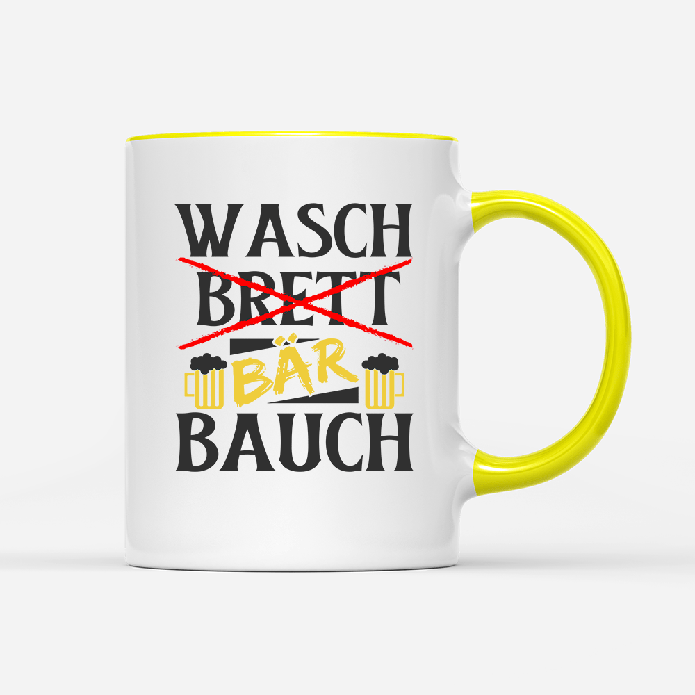 Tasse Wasch Bär Bauch - Schwarzer - Kaffee