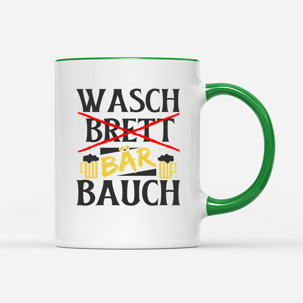 Tasse Wasch Bär Bauch - Schwarzer - Kaffee