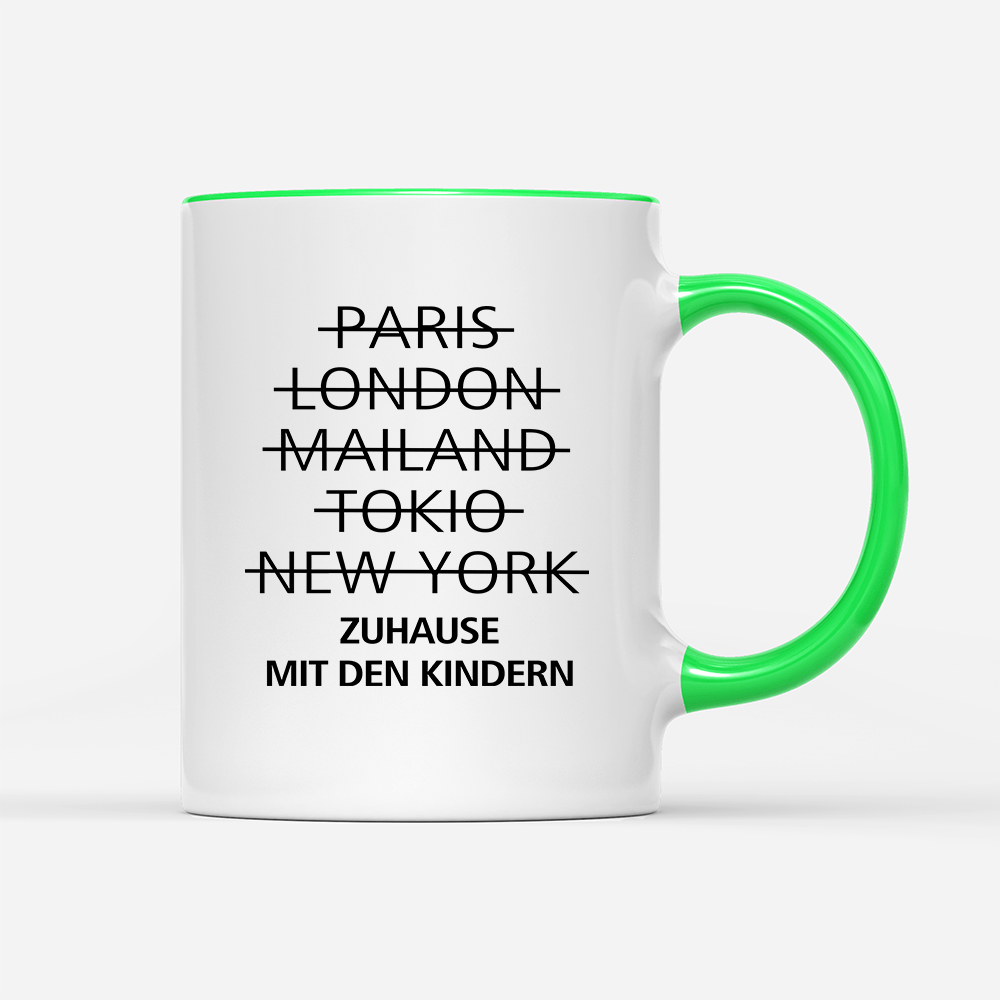 Tasse zuhause mit den Kindern - Schwarzer - Kaffee