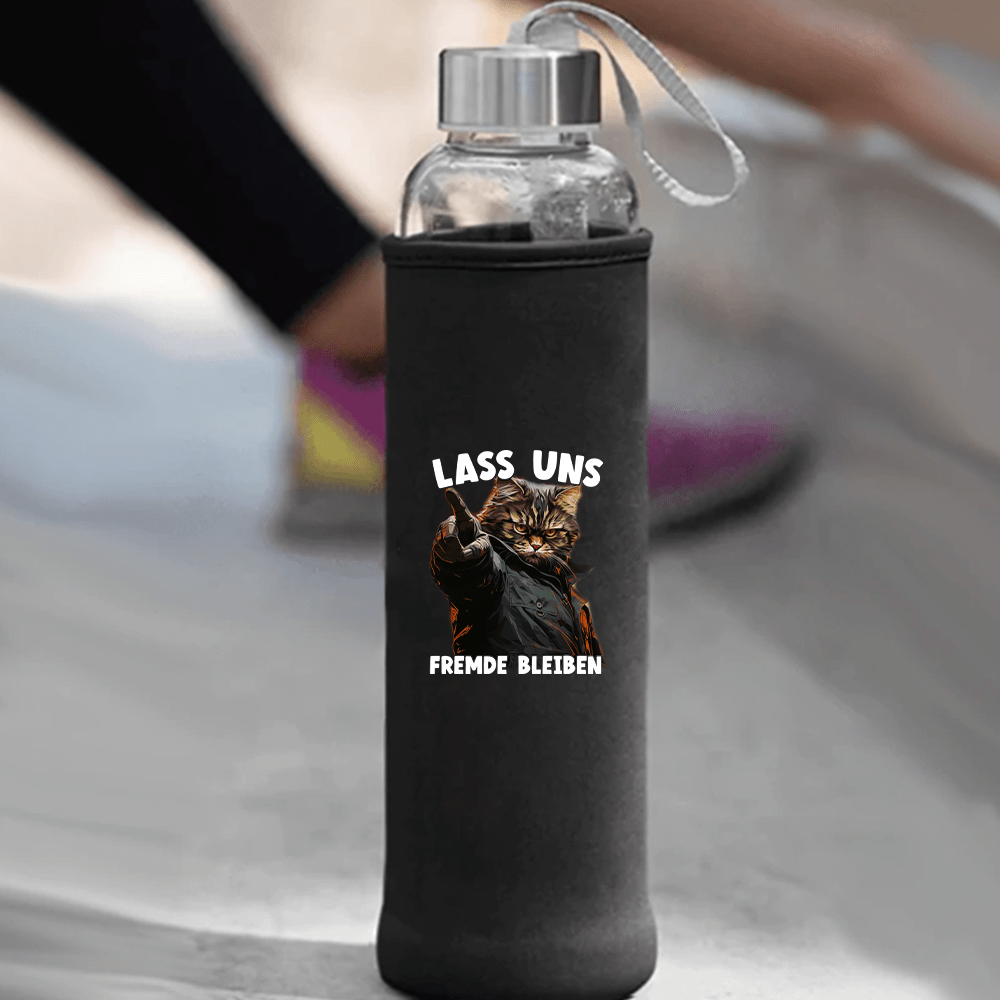 Trinkflasche Lass uns Fremde bleiben - Schwarzer - Kaffee