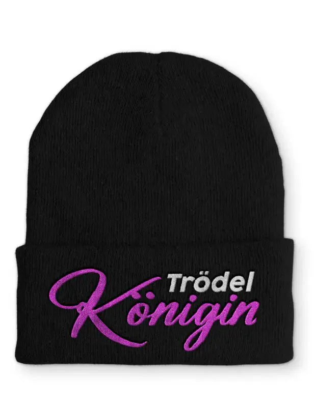 Trödel Königin Statement Beanie Mütze mit Spruch - tshirtladen - Mütze