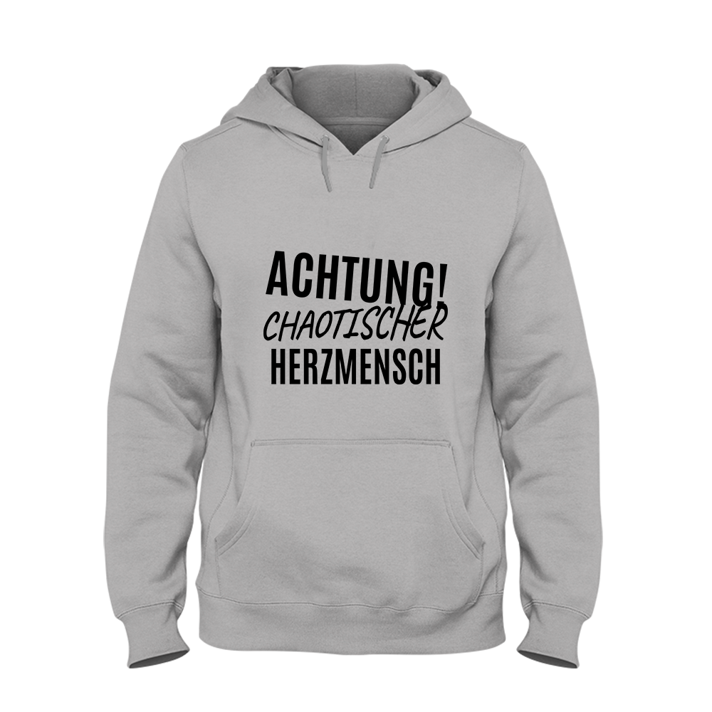 Hoodie Unisex Achtung chaotischer Herzmensch