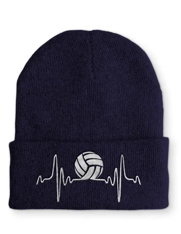 Volleyball Herzschlag Statement Beanie Mütze mit Spruch - tshirtladen - Mütze