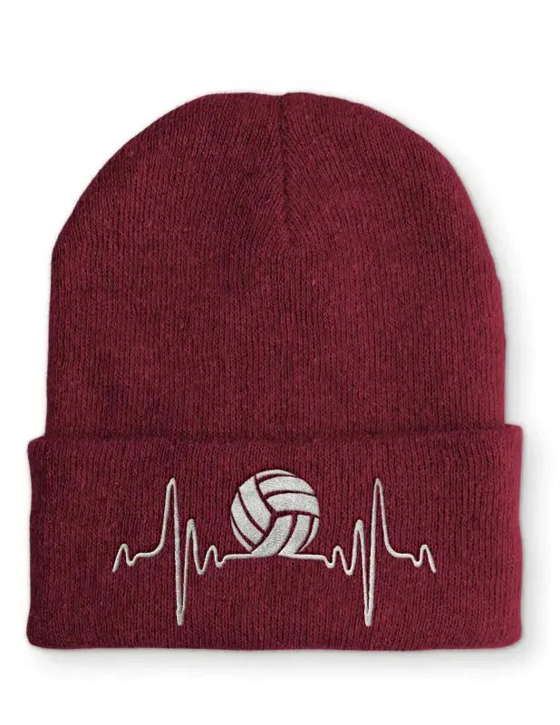Volleyball Herzschlag Statement Beanie Mütze mit Spruch - tshirtladen - Mütze