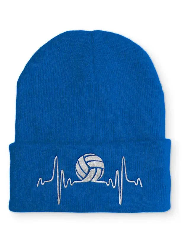 Volleyball Herzschlag Statement Beanie Mütze mit Spruch - tshirtladen - Mütze