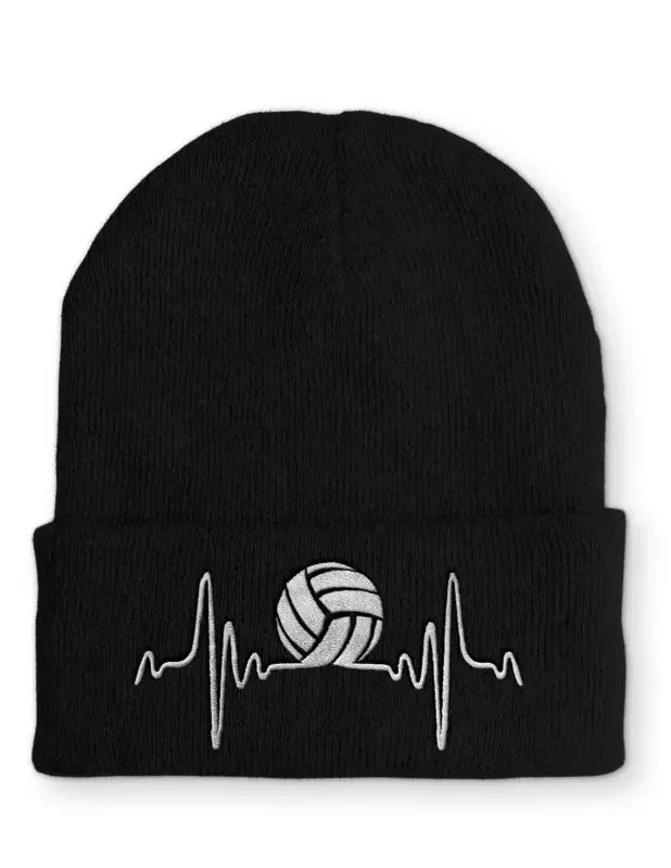 Volleyball Herzschlag Statement Beanie Mütze mit Spruch - tshirtladen - Mütze