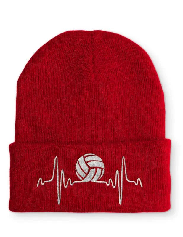 Volleyball Herzschlag Statement Beanie Mütze mit Spruch - tshirtladen - Mütze