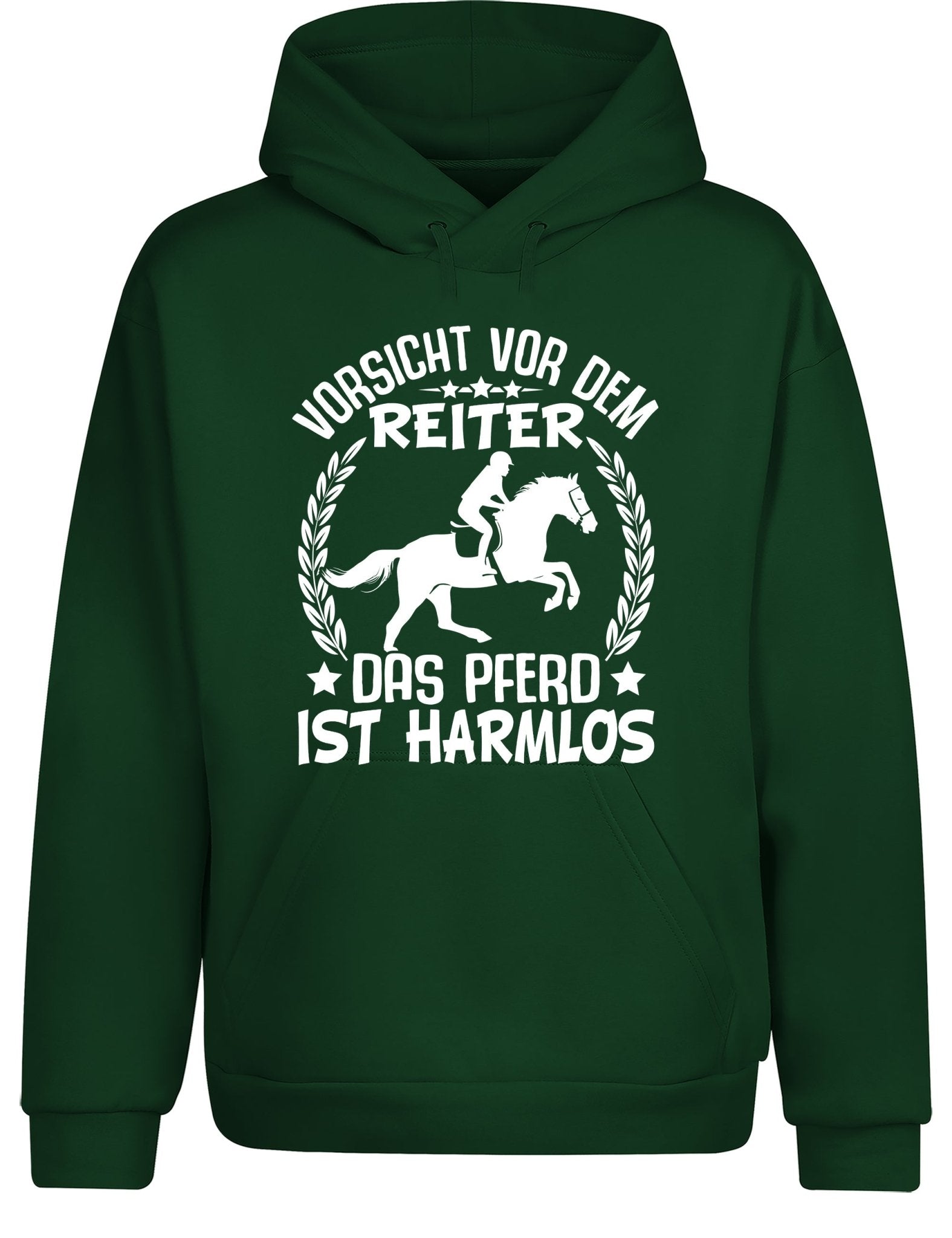 Vorsicht vor dem Reiter Hoodie Kapuzenpullover Unisex - tshirtladen - Hoodie