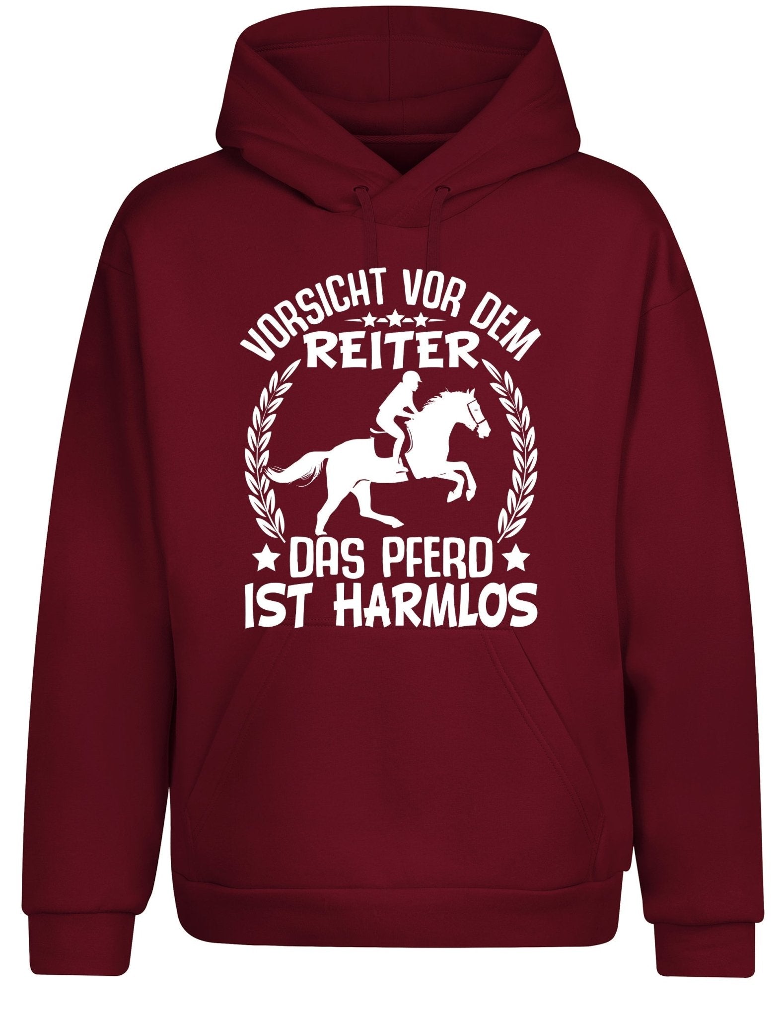 Vorsicht vor dem Reiter Hoodie Kapuzenpullover Unisex - tshirtladen - Hoodie