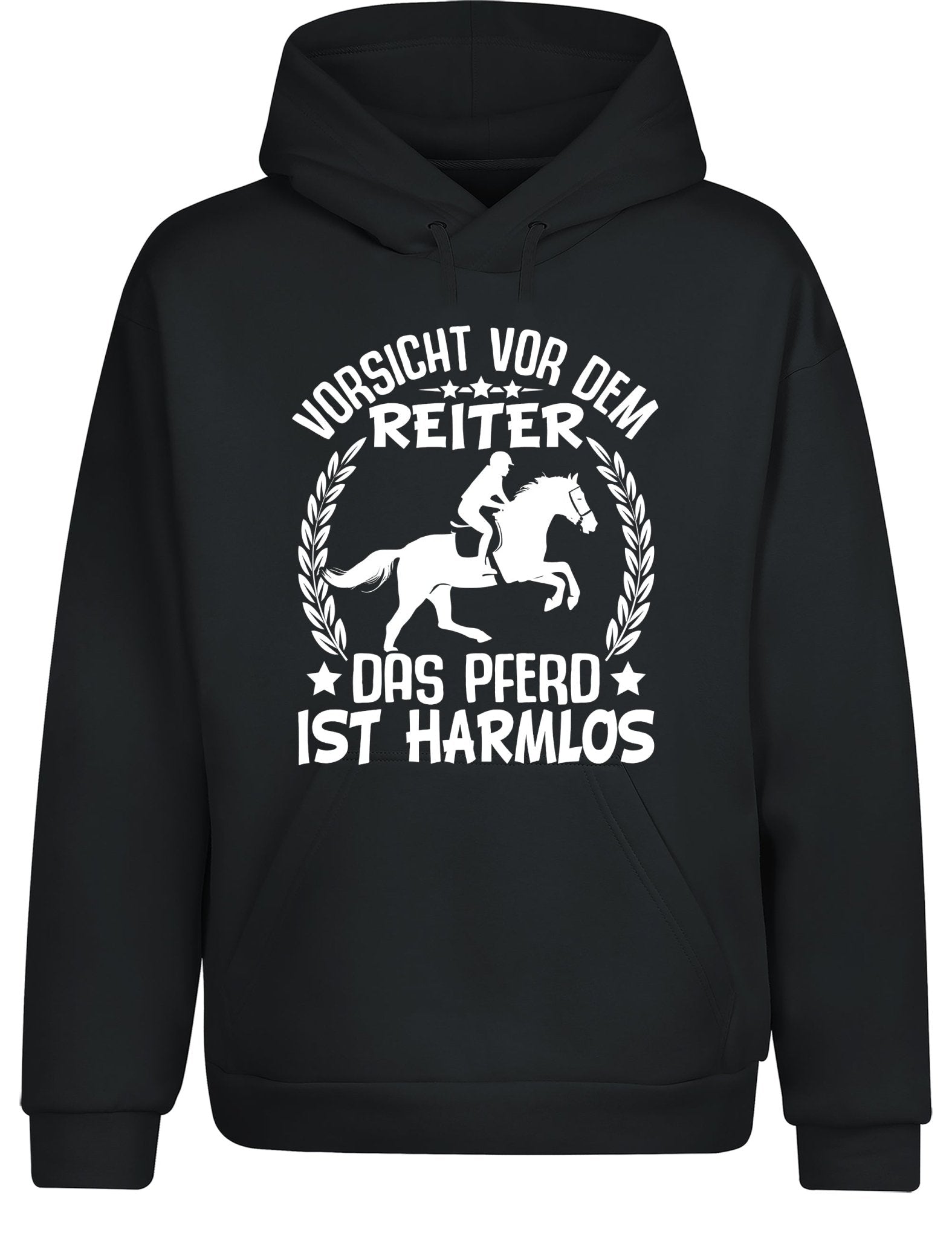 Vorsicht vor dem Reiter Hoodie Kapuzenpullover Unisex - tshirtladen - Hoodie