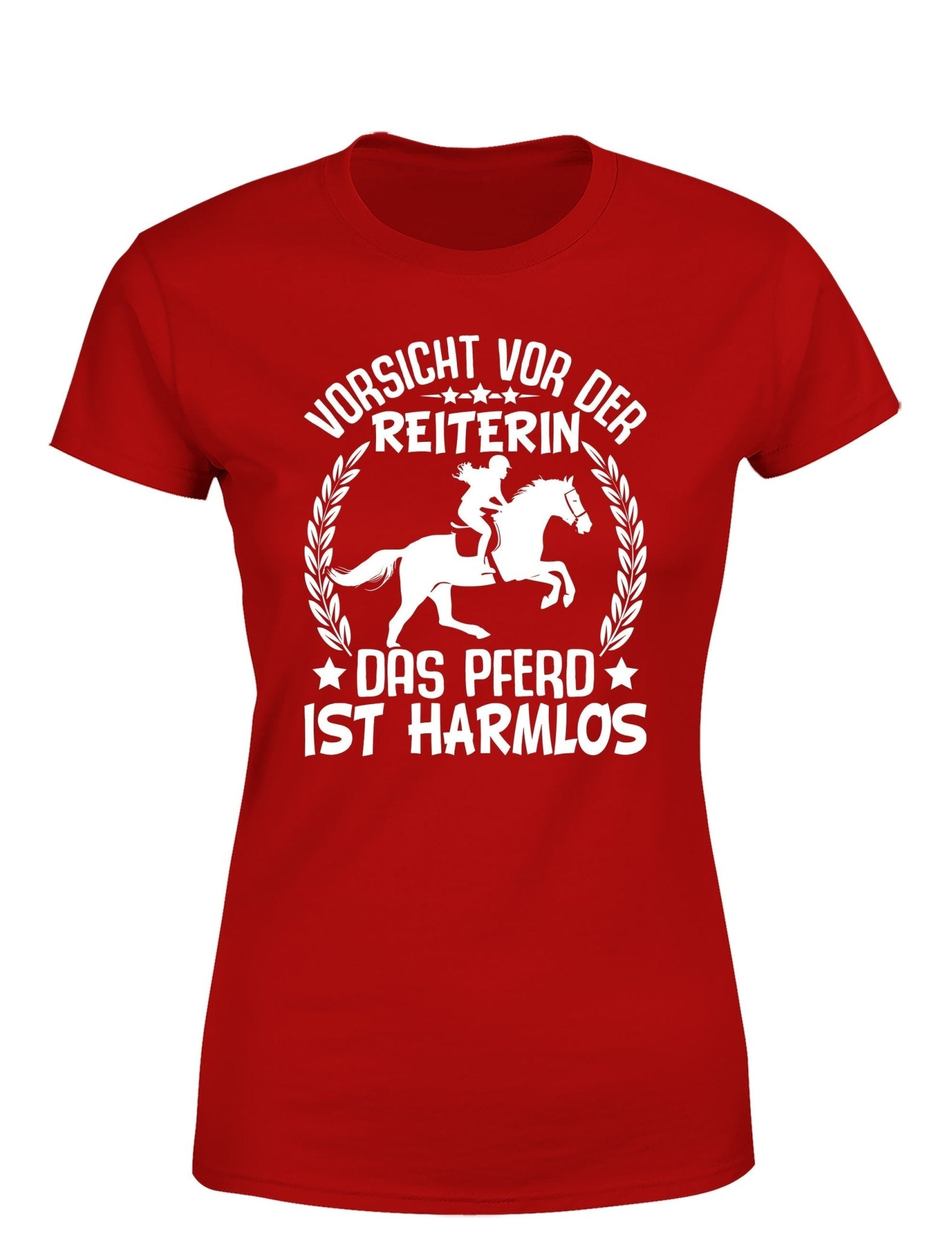 Vorsicht vor der Reiterin Damen T-Shirt - tshirtladen - T-Shirt