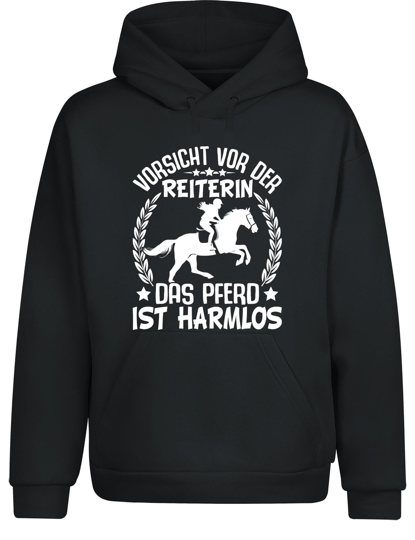 Vorsicht vor der Reiterin Hoodie Kapuzenpullover Unisex - tshirtladen - Hoodie