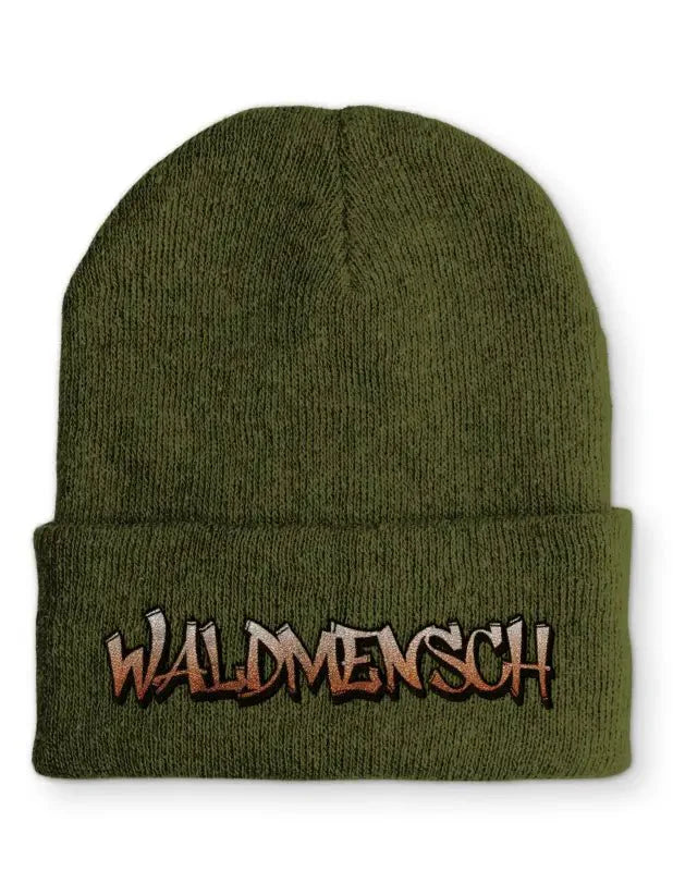 Waldmensch Statement Beanie Mütze mit Spruch - tshirtladen - Mütze