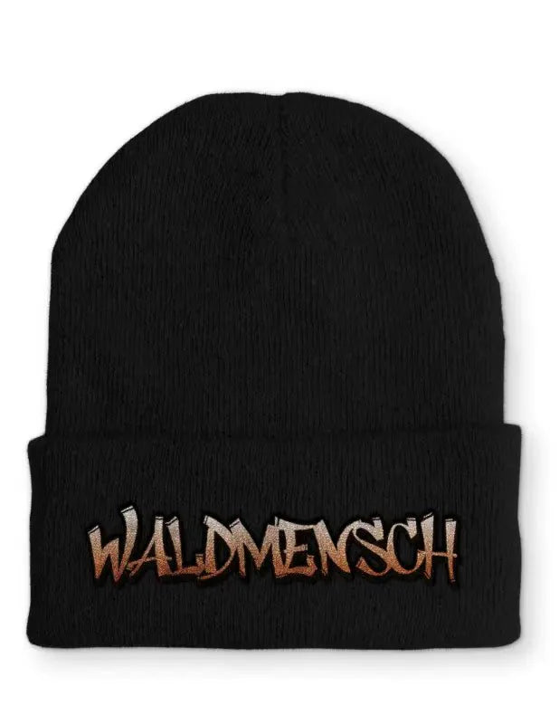 Waldmensch Statement Beanie Mütze mit Spruch - tshirtladen - Mütze