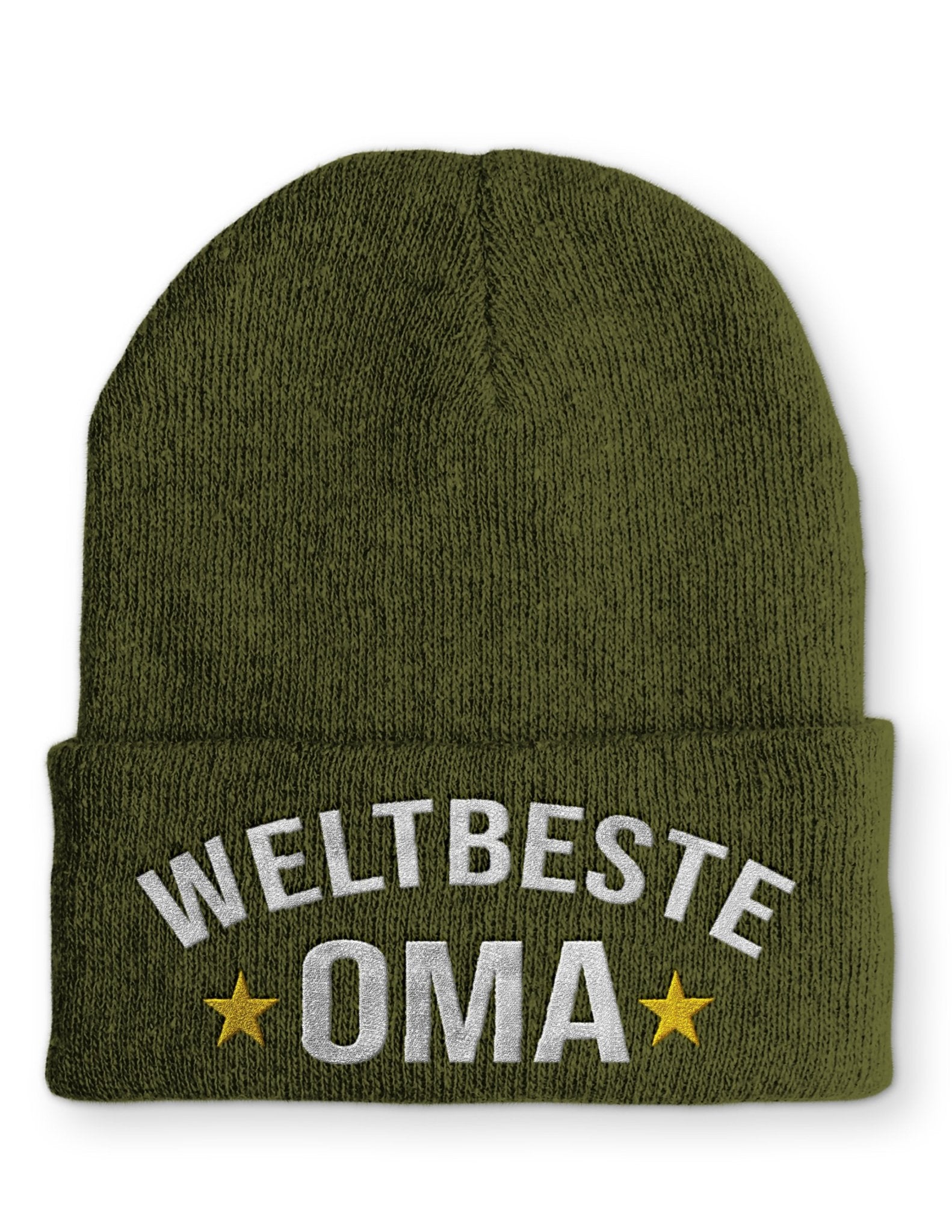 Weltbeste Oma Beanie Mütze mit Spruch - tshirtladen - Mütze