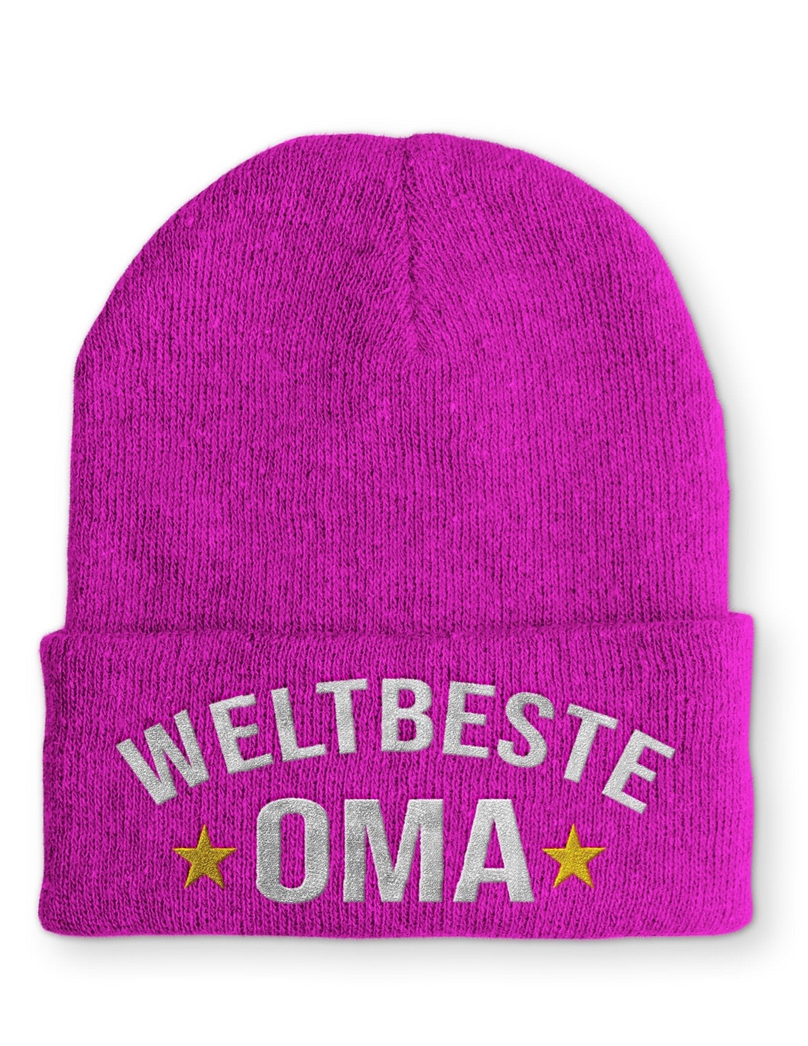 Weltbeste Oma Beanie Mütze mit Spruch - tshirtladen - Mütze