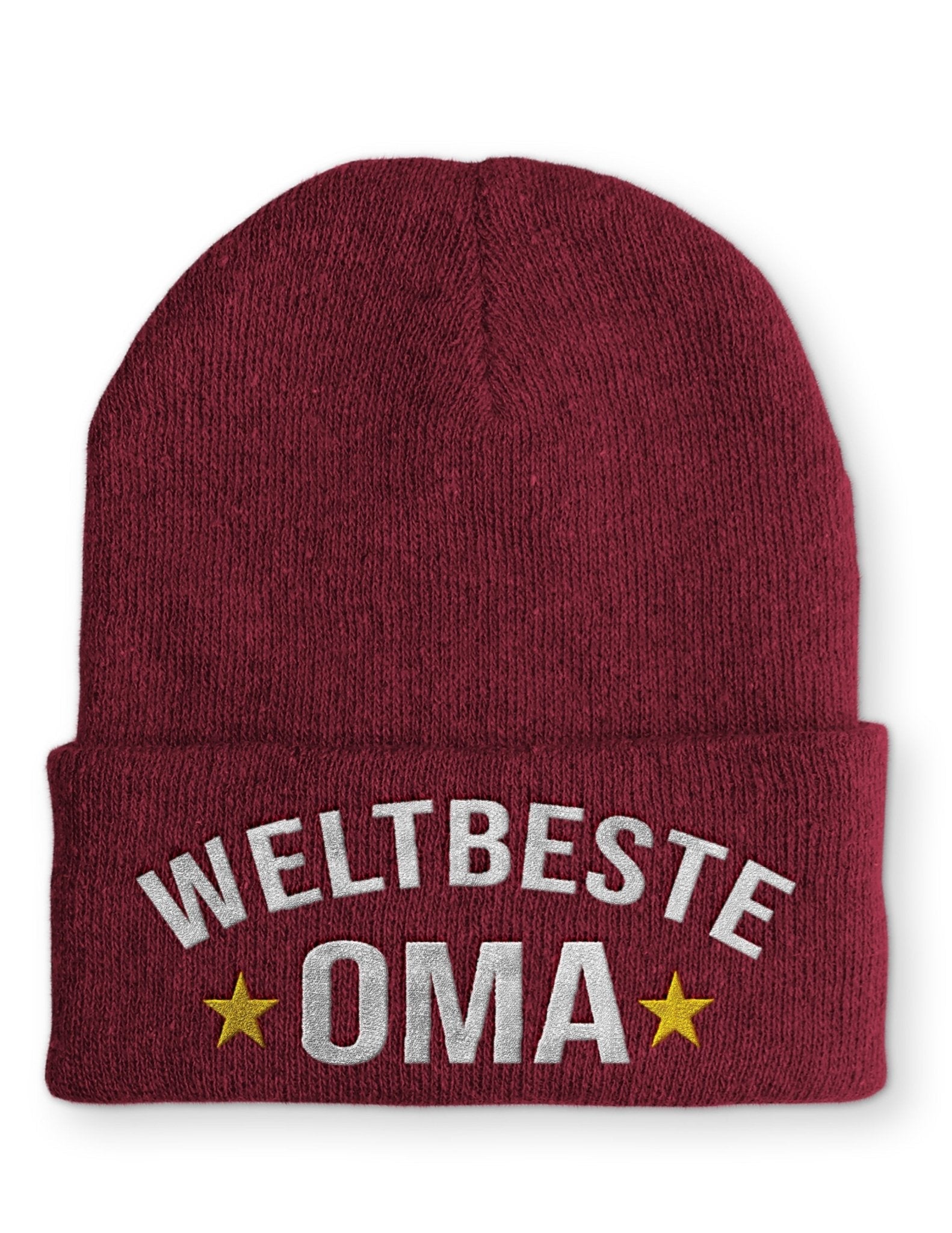 Weltbeste Oma Beanie Mütze mit Spruch - tshirtladen - Mütze