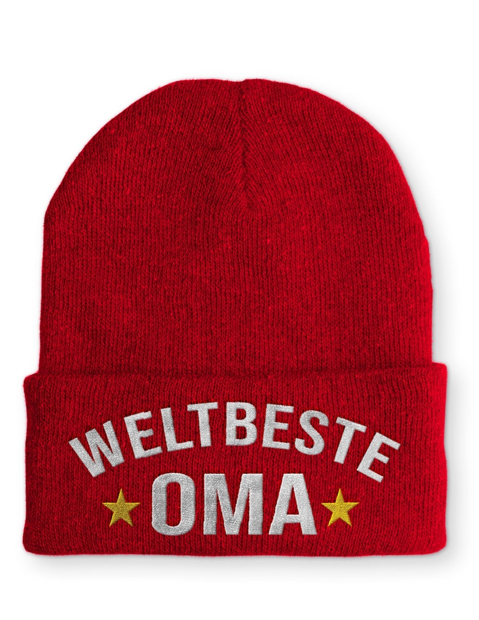 Weltbeste Oma Beanie Mütze mit Spruch - tshirtladen - Mütze