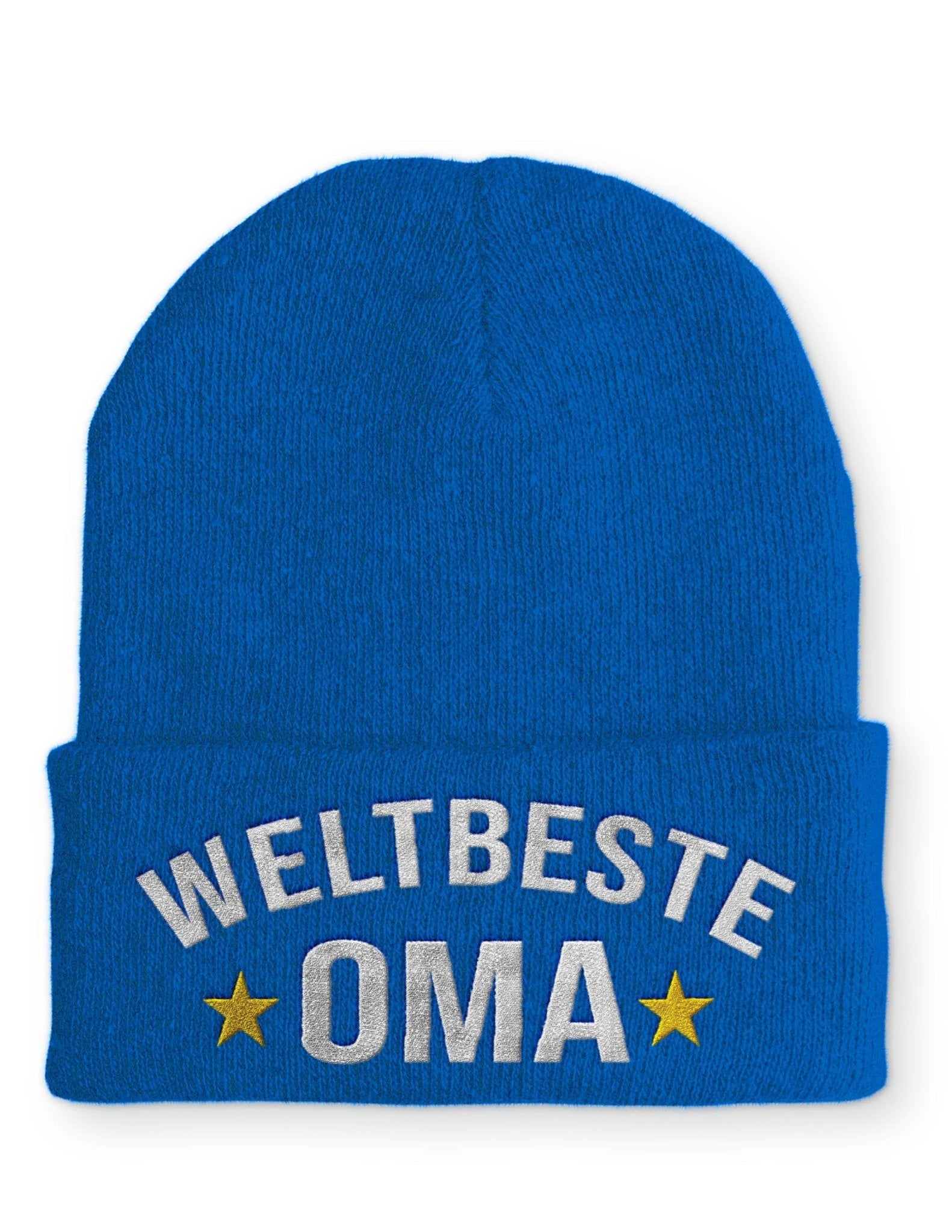 Weltbeste Oma Beanie Mütze mit Spruch - tshirtladen - Mütze