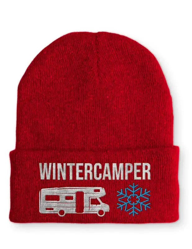Wintercamper Statement Beanie Mütze mit Spruch - tshirtladen - Mütze