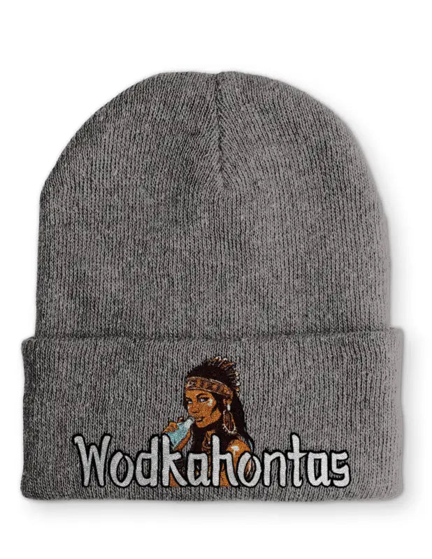 Wodkahontas Statement Beanie Mütze mit Spruch - tshirtladen - Mütze