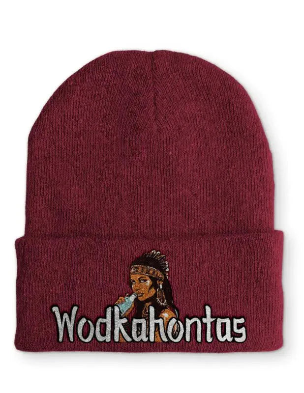 Wodkahontas Statement Beanie Mütze mit Spruch - tshirtladen - Mütze