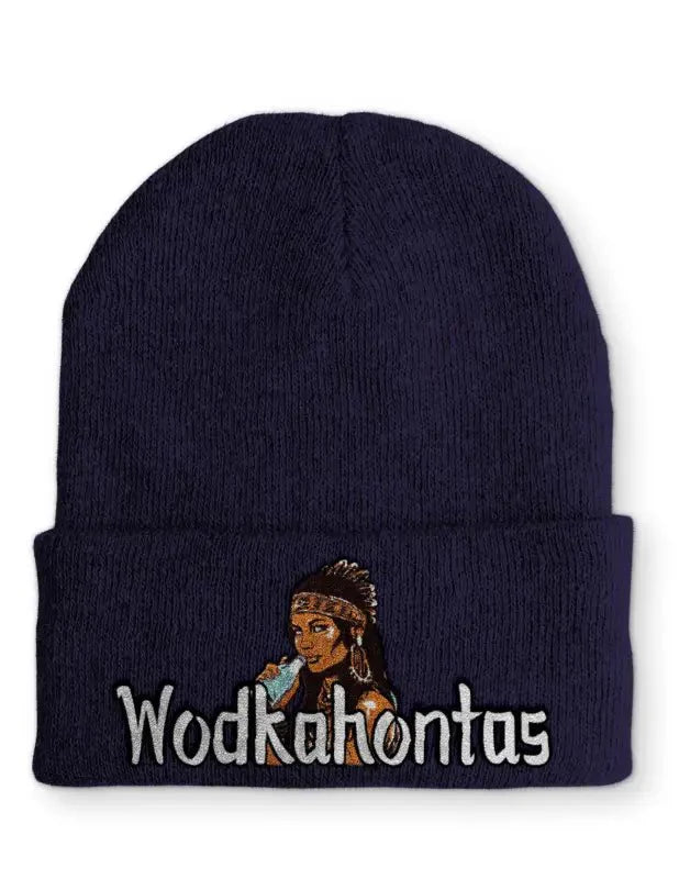 Wodkahontas Statement Beanie Mütze mit Spruch - tshirtladen - Mütze
