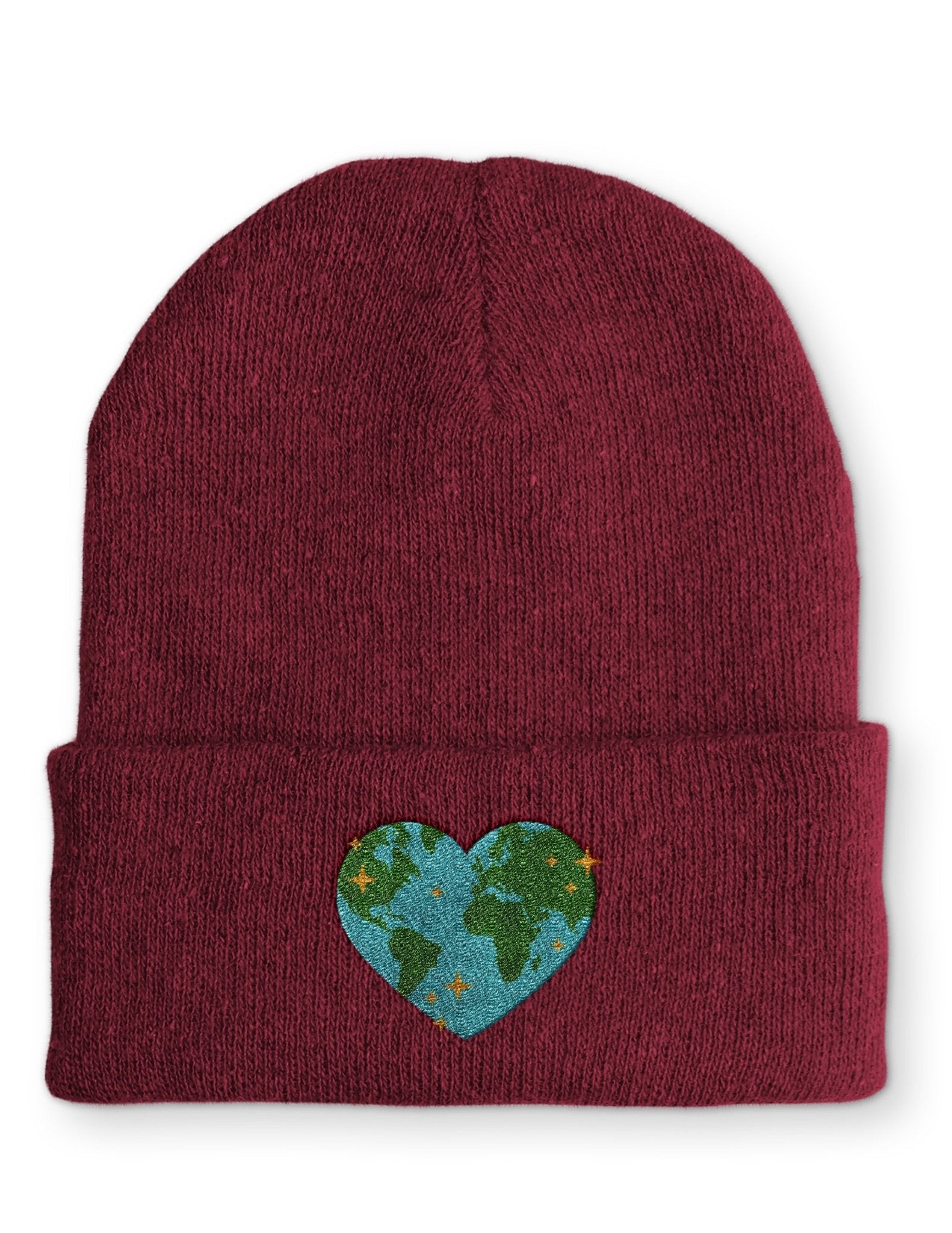 Worldmap Heart Beanie Mütze mit Spruch - tshirtladen - Mütze
