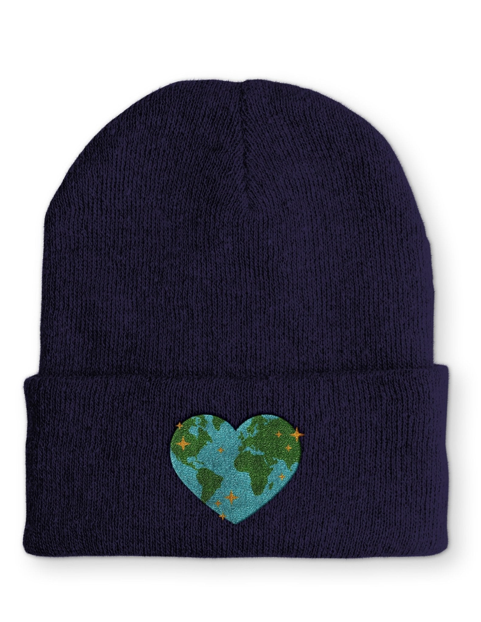 Worldmap Heart Beanie Mütze mit Spruch - tshirtladen - Mütze