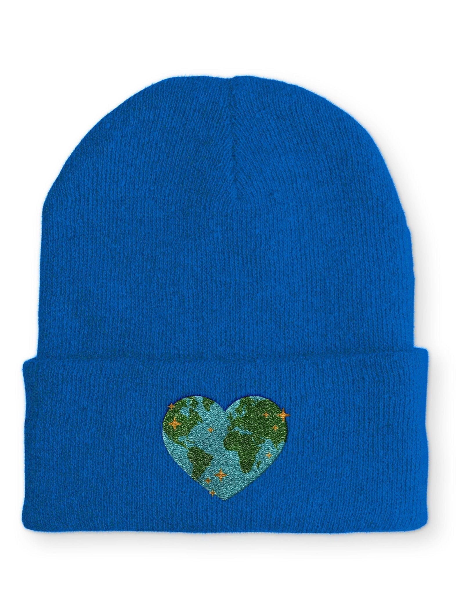 Worldmap Heart Beanie Mütze mit Spruch - tshirtladen - Mütze