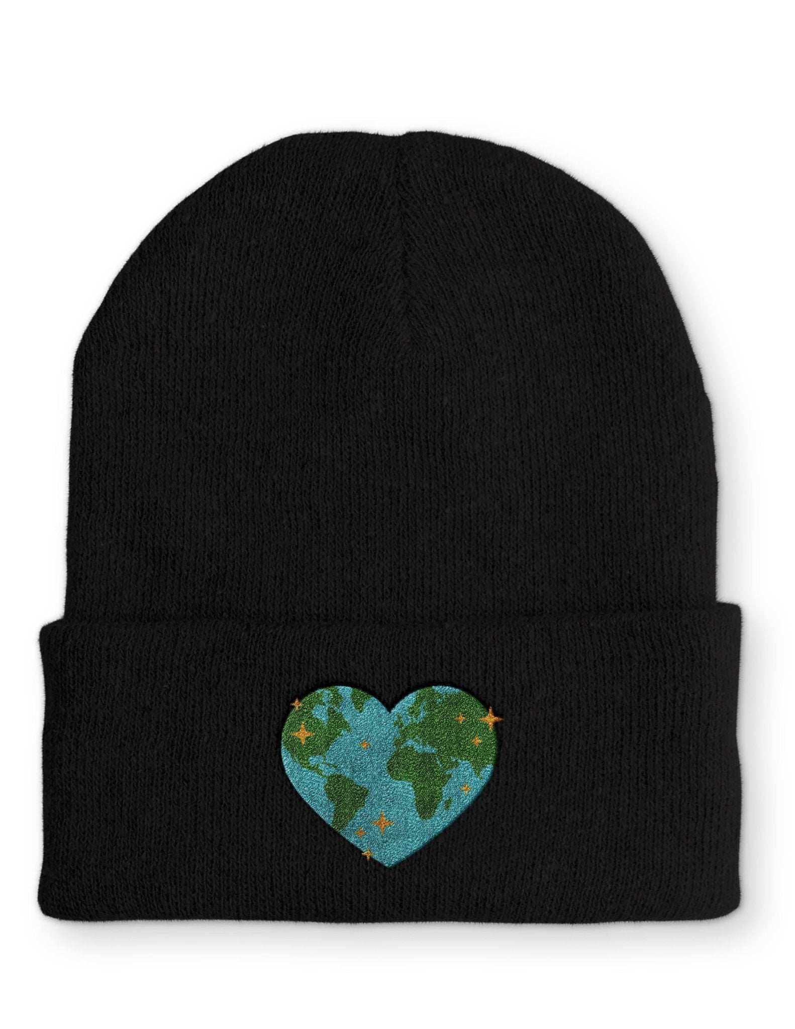 Worldmap Heart Beanie Mütze mit Spruch - tshirtladen - Mütze
