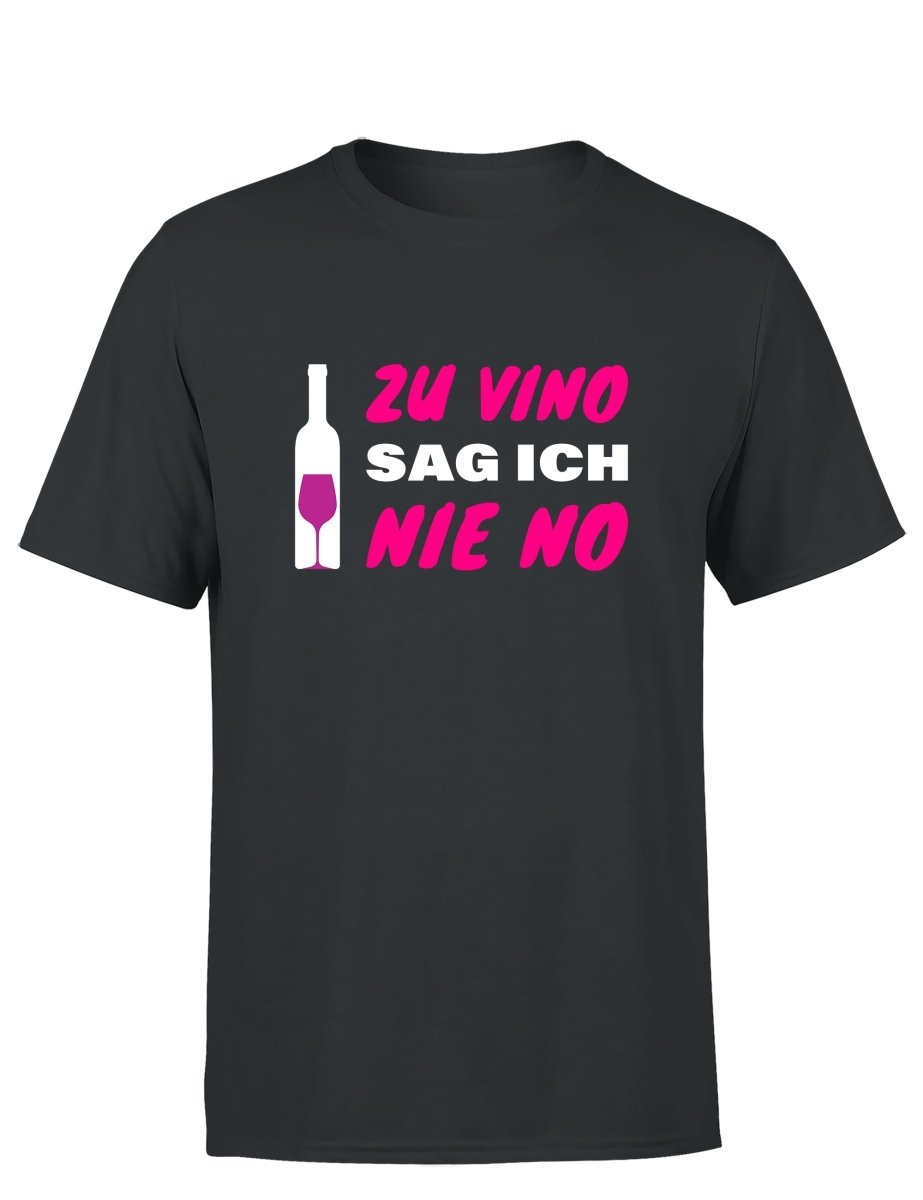 Zu Vino sag ich nie No Statement Herren T-Shirt - Schwarzer - Kaffee