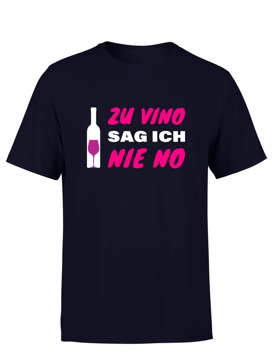 Zu Vino sag ich nie No Statement Herren T-Shirt - Schwarzer - Kaffee