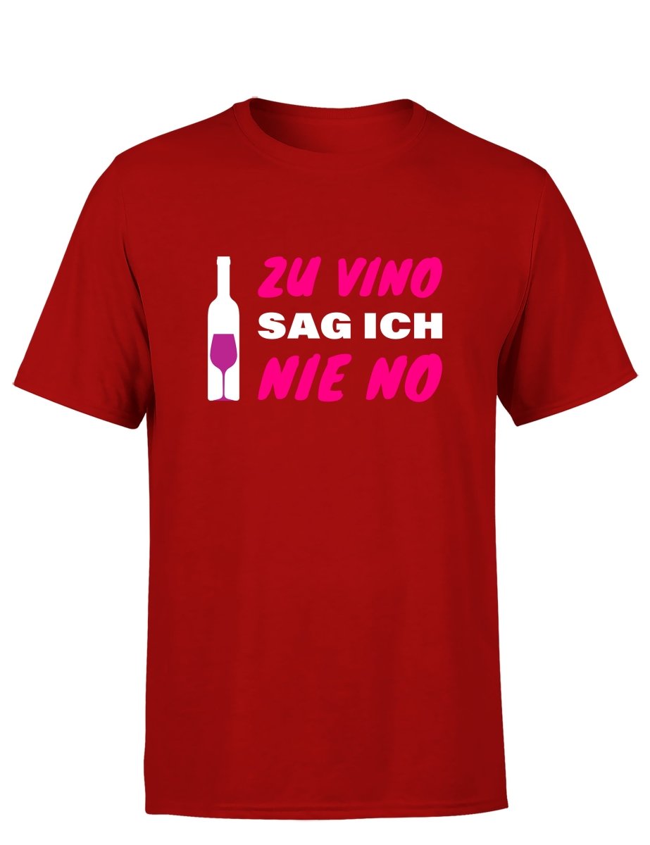 Zu Vino sag ich nie No Statement Herren T-Shirt - Schwarzer - Kaffee