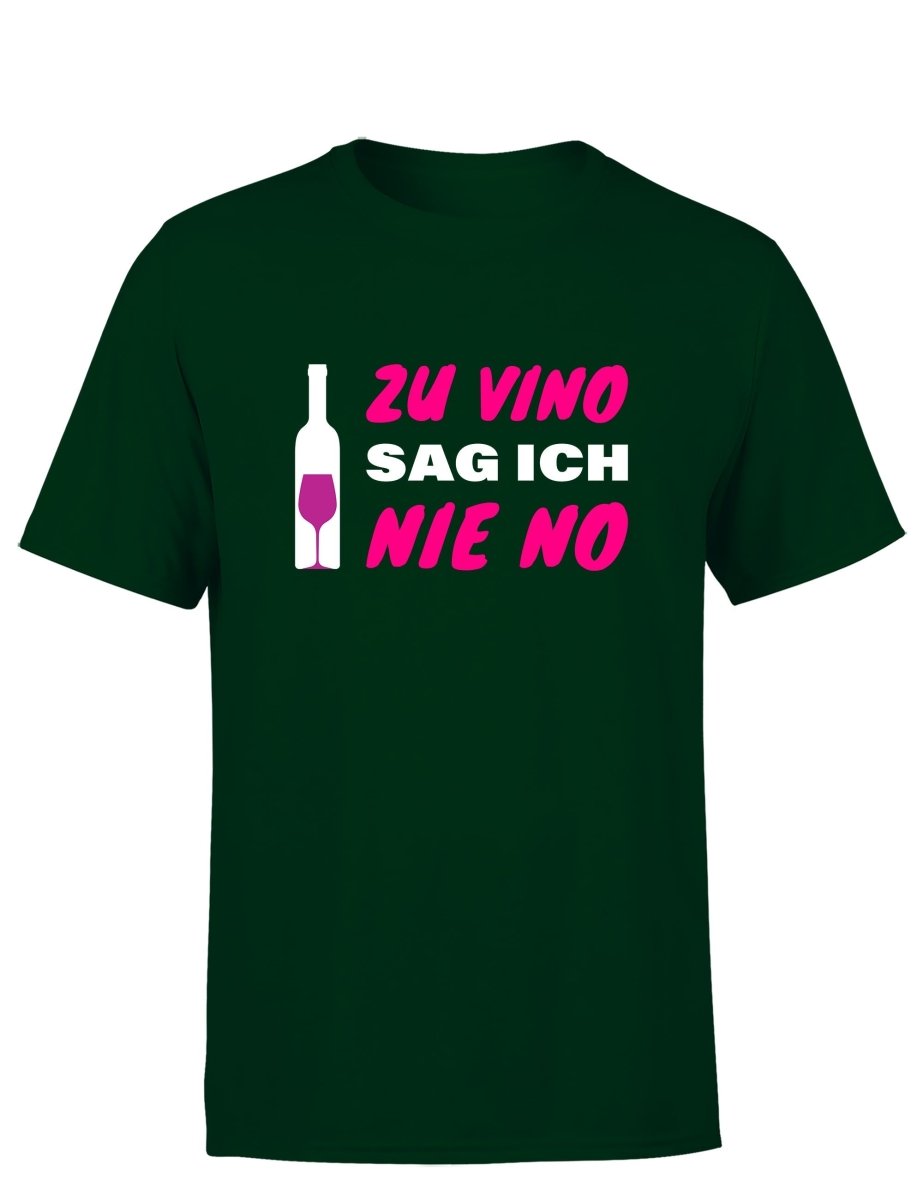 Zu Vino sag ich nie No Statement Herren T-Shirt - Schwarzer - Kaffee
