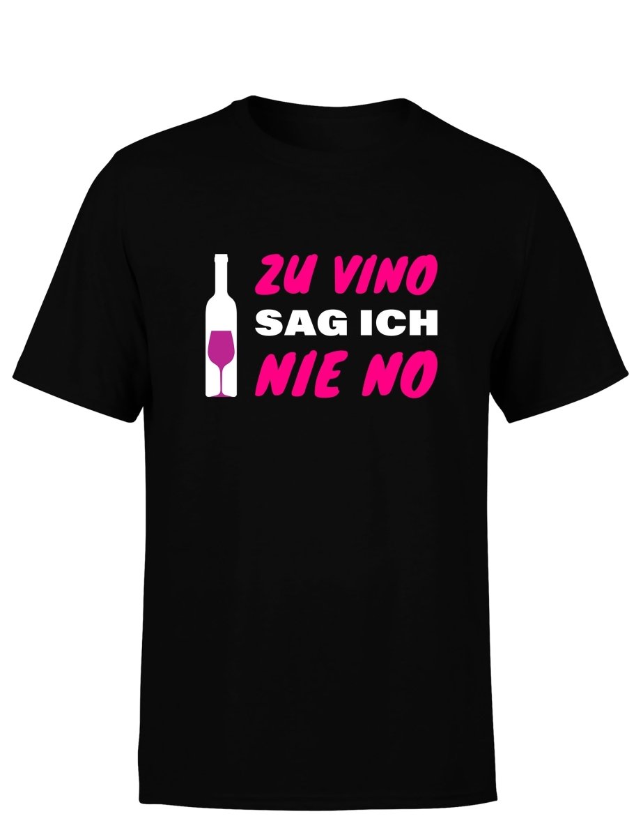 Zu Vino sag ich nie No Statement Herren T-Shirt - Schwarzer - Kaffee