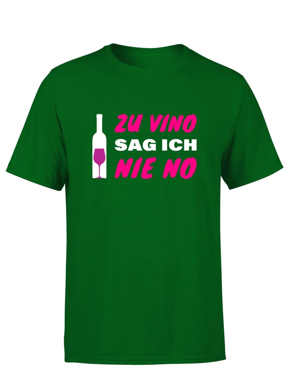Zu Vino sag ich nie No Statement Herren T-Shirt - Schwarzer - Kaffee