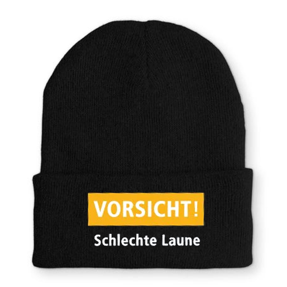 Mütze Patch Vorsicht schlechte Laune