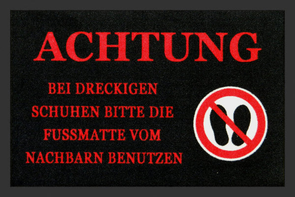 Achtung! Dreckige Schuhe Fußmatte