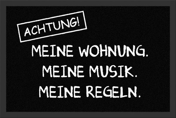 Achtung! Meine Wohnung Fußmatte