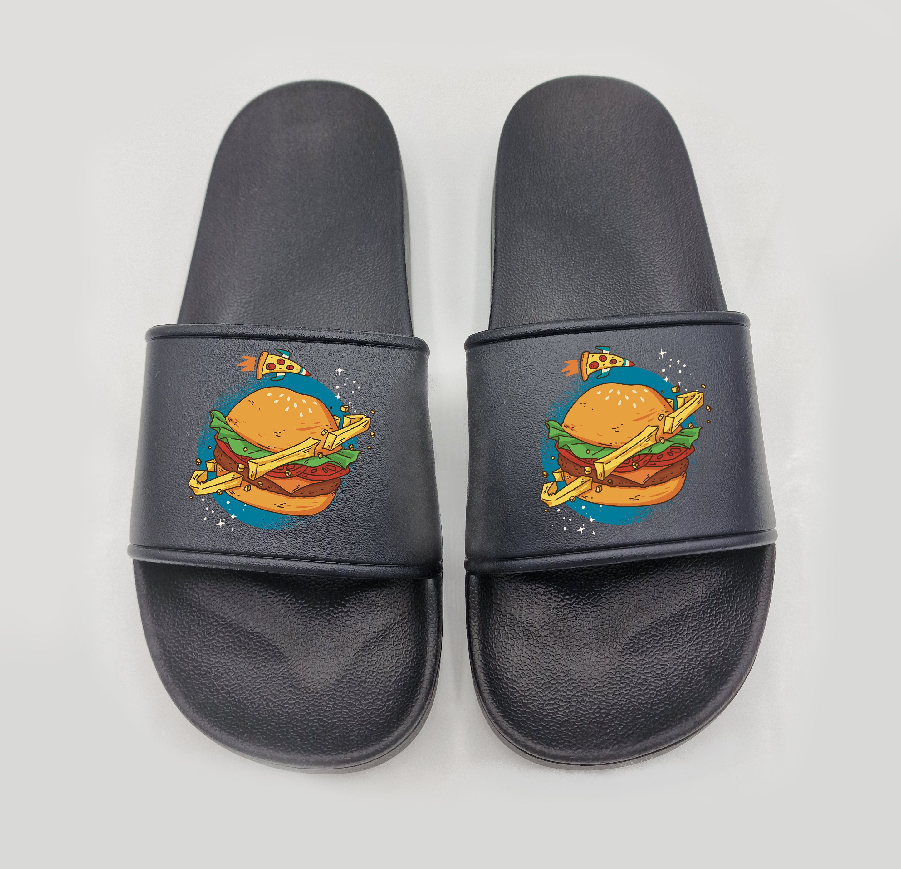 Badeschuhe Fast Food Planet