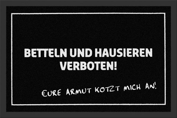Betteln & Hausieren verboten Fußmatte