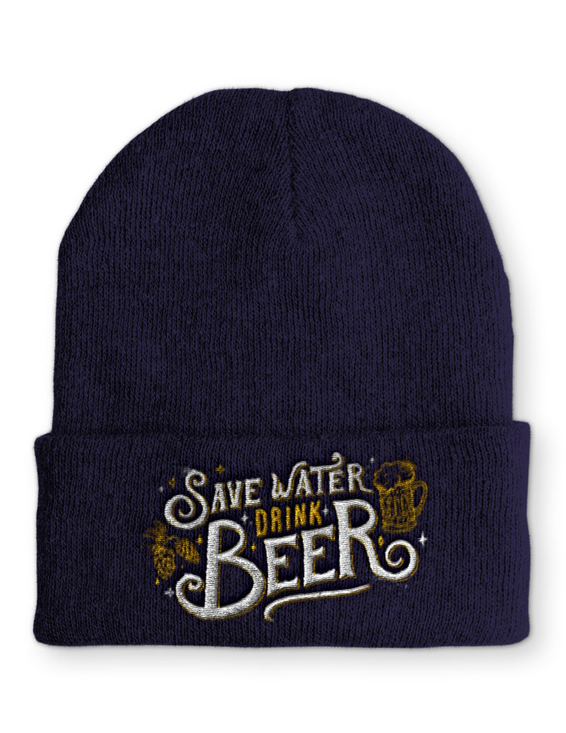 Save Water drink Beer Beanie Wintermütze Mütze mit Spruch