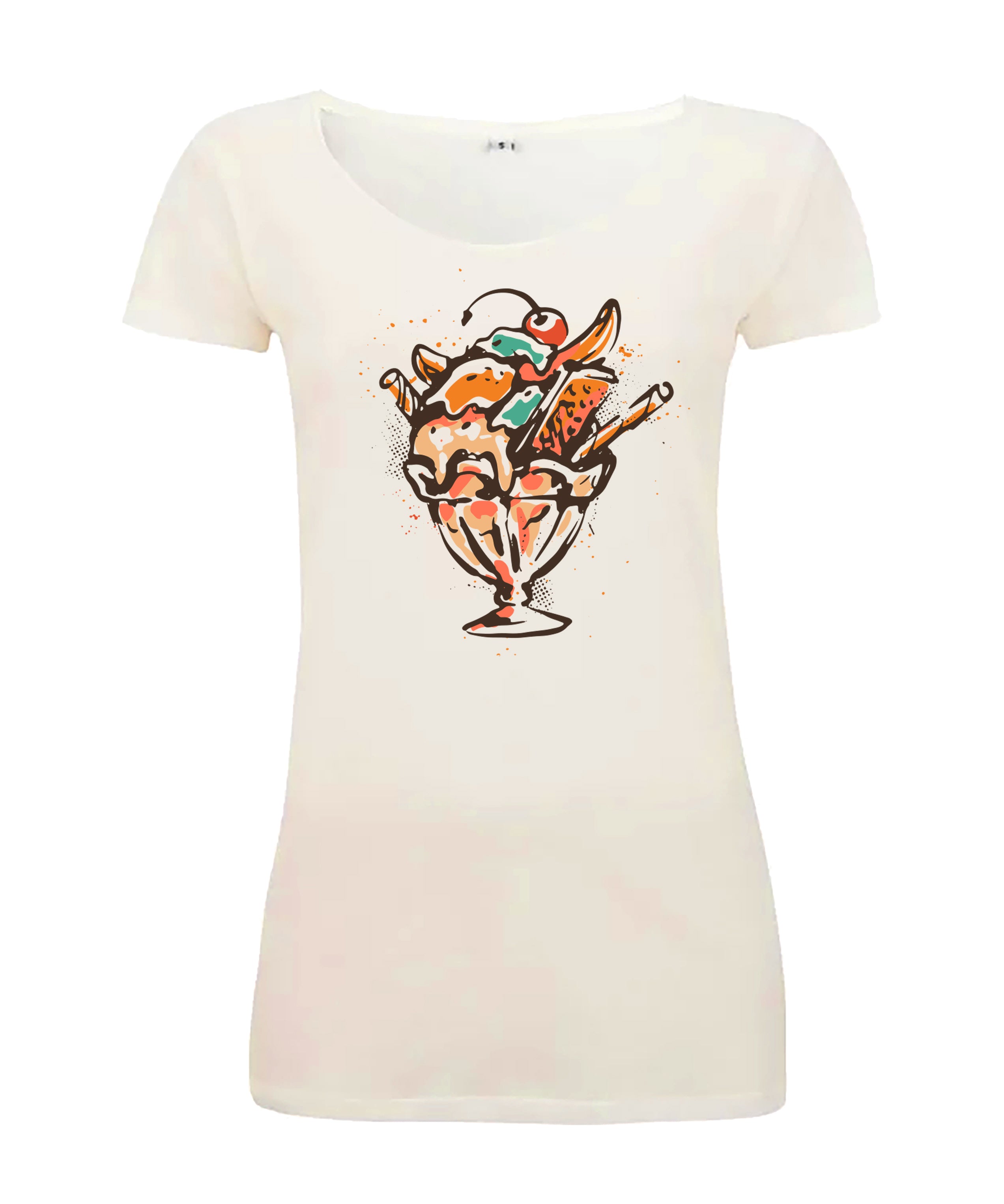 Sommershirt Eisbecher Damen T-Shirt