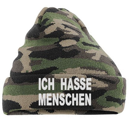 Ich hasse Menschen Mütze Camo