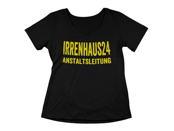 Damen V-T-Shirt Irrenhaus24 Letsgetgold