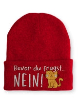 Bevor du fragst... NEIN Katze Wintermütze perfekt für die kalte Jahreszeit