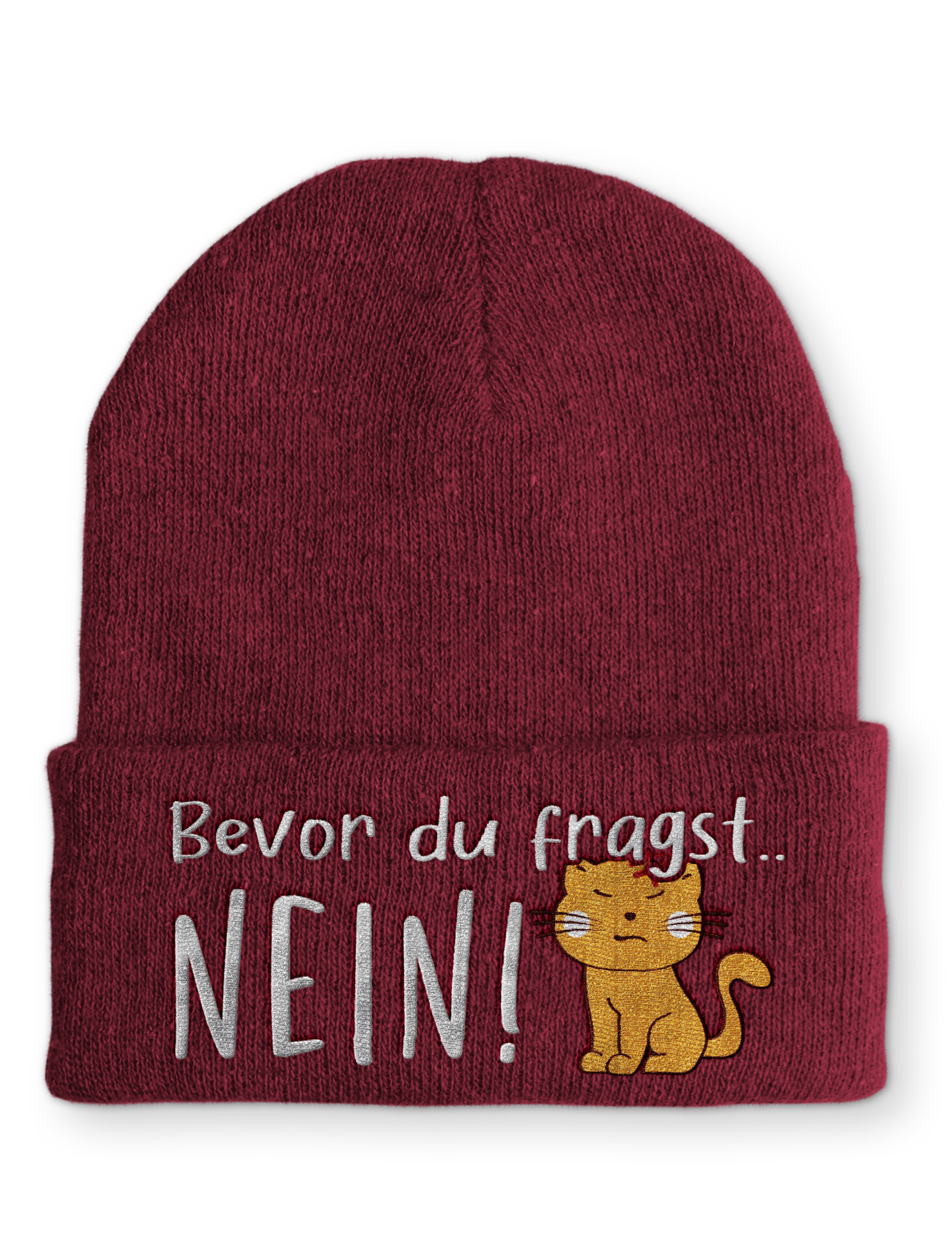 Mütze Bevor du fragst... NEIN Katze