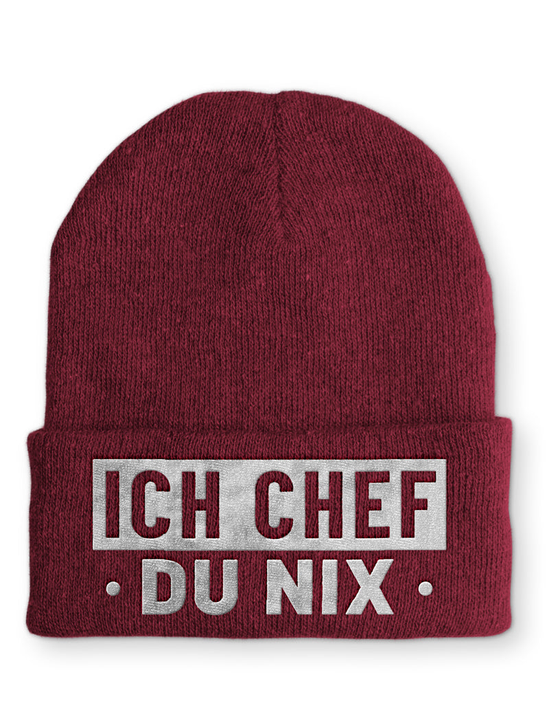 Mütze Ich Chef du nix
